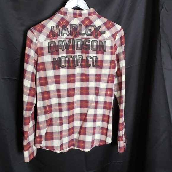Women's LS Harley-Davidson button top - Picture 3 of 4